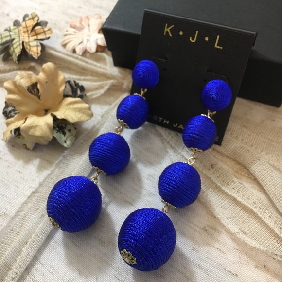 Kenneth Jay Lane Jewelry - Kenneth Jay Lane Ball Drop Earrings in Royal